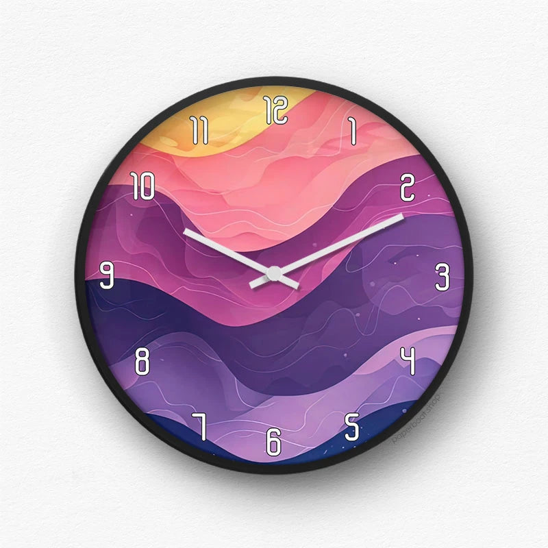 Vibrant Painted Petals Wall Clock