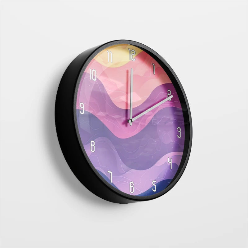 Vibrant Painted Petals Wall Clock