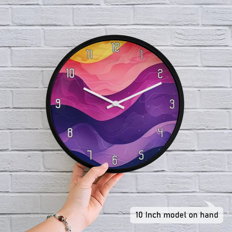 Vibrant Painted Petals Wall Clock