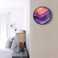 Vibrant Painted Petals Wall Clock