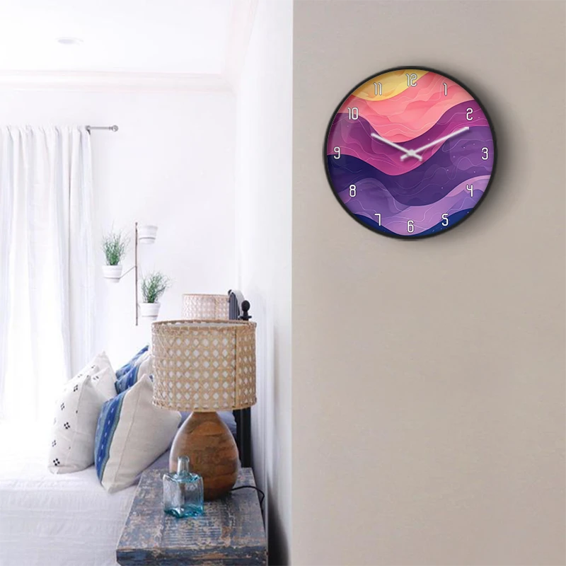 Vibrant Painted Petals Wall Clock