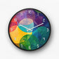 Pastel Sunset Waves Wall Clock