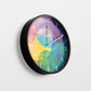 Pastel Sunset Waves Wall Clock