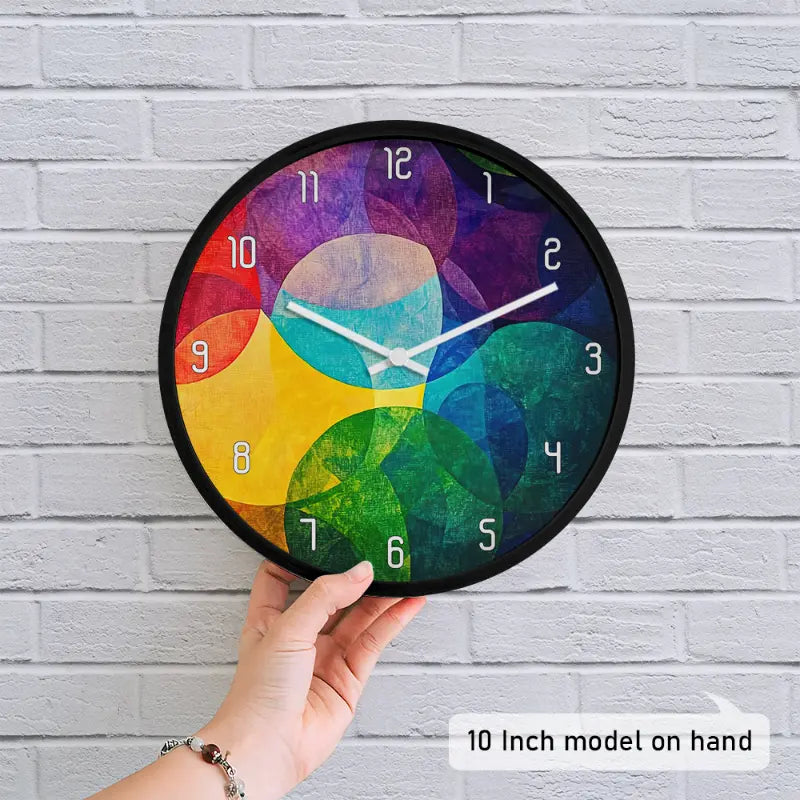 Pastel Sunset Waves Wall Clock