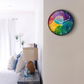Pastel Sunset Waves Wall Clock