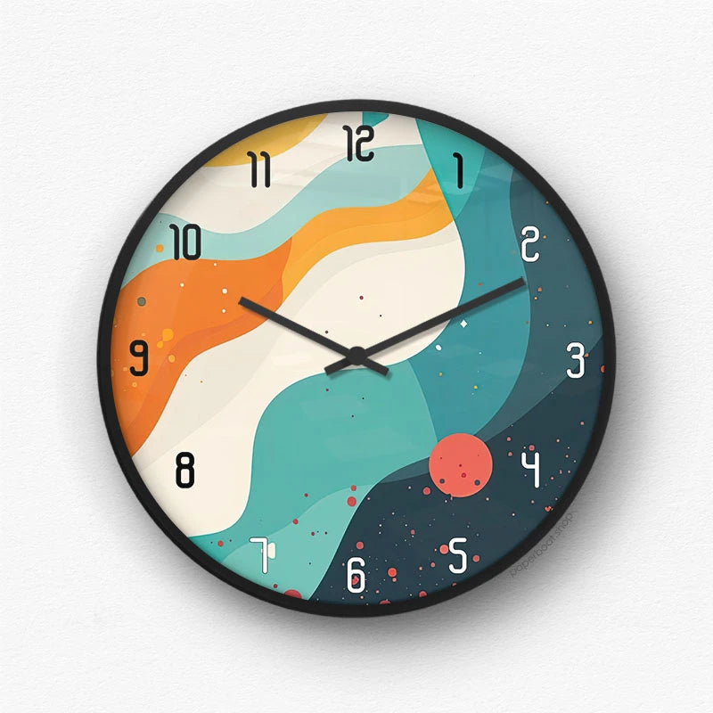 Retro Geo Pattern Wall Clock