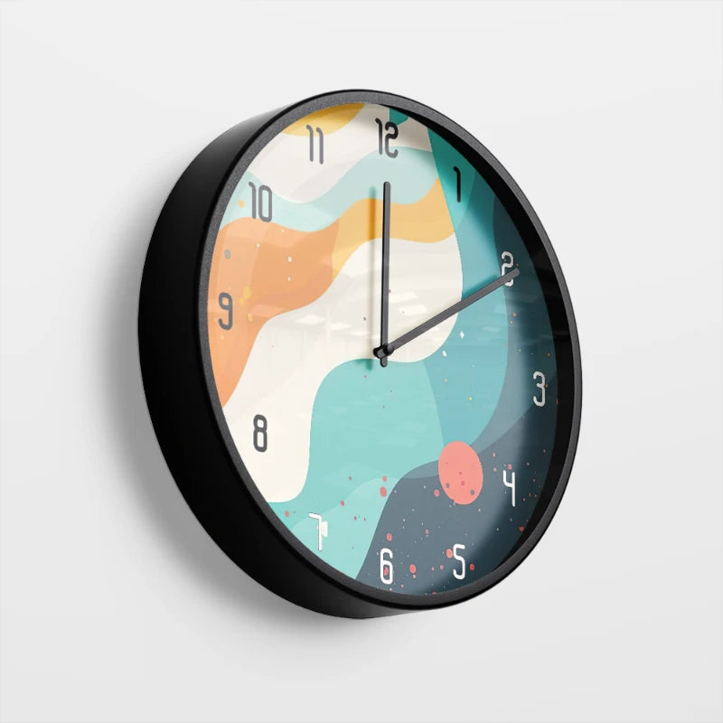 Retro Geo Pattern Wall Clock