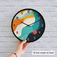 Retro Geo Pattern Wall Clock