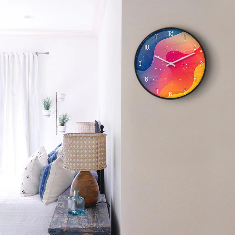 Colorful Midcentury Dots Wall Clock