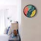 Serene Pastel Watercolor Wall Clock