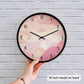 Blue Groovy Waves Wall Clock