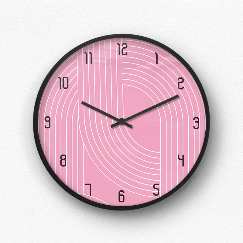 Earth Tone Swirls Wall Clock