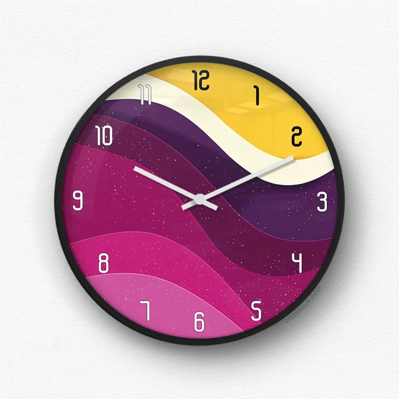 Playful Geometric Shapes Wall Clock