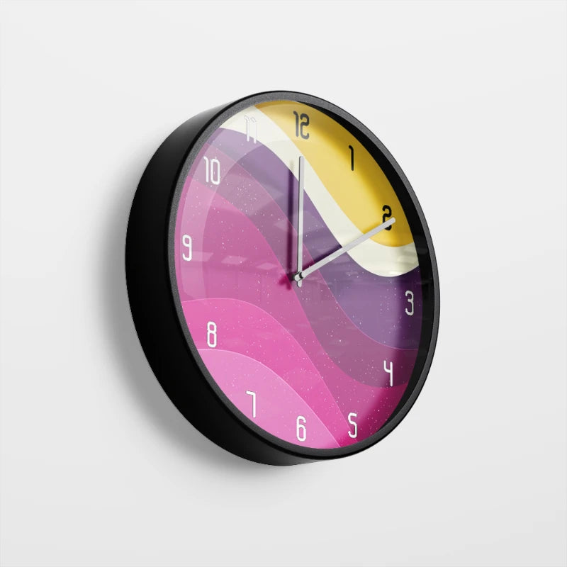 Playful Geometric Shapes Wall Clock