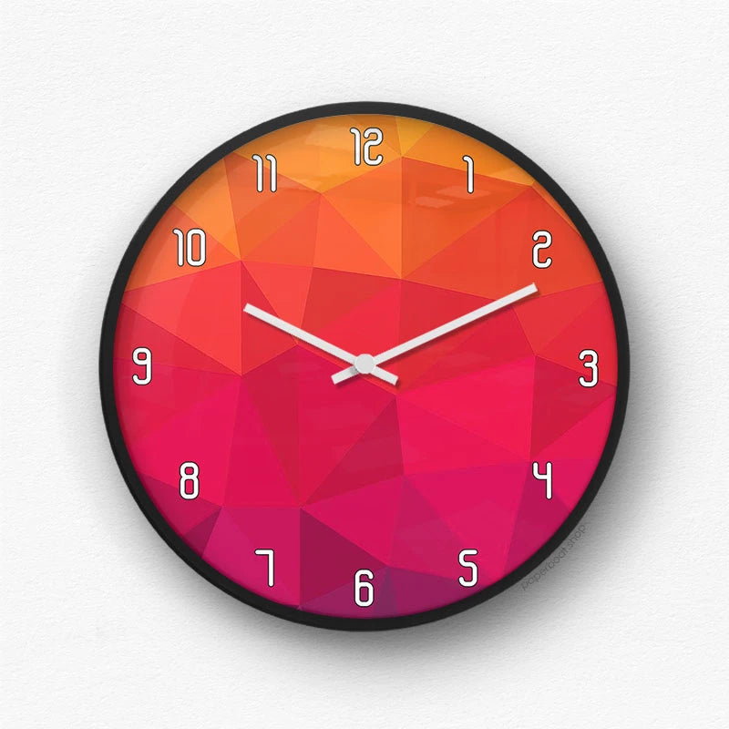 Vivid Brushstroke Art Wall Clock