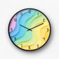 Muted Abstract Forms Wall Clock