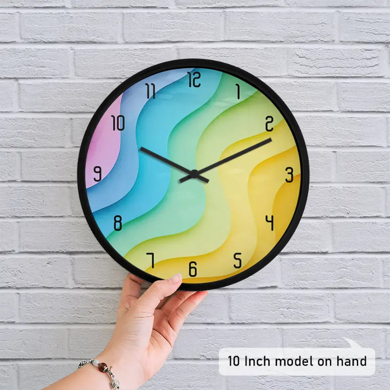 Muted Abstract Forms Wall Clock