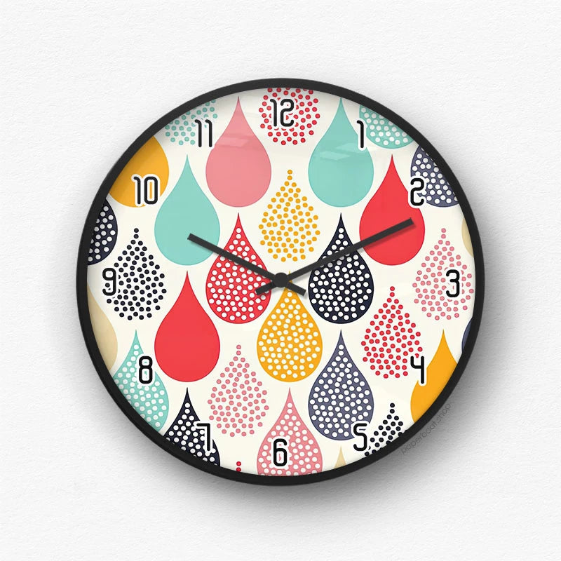 Pastel Terrazzo Speckle Wall Clock