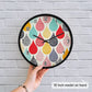 Pastel Terrazzo Speckle Wall Clock