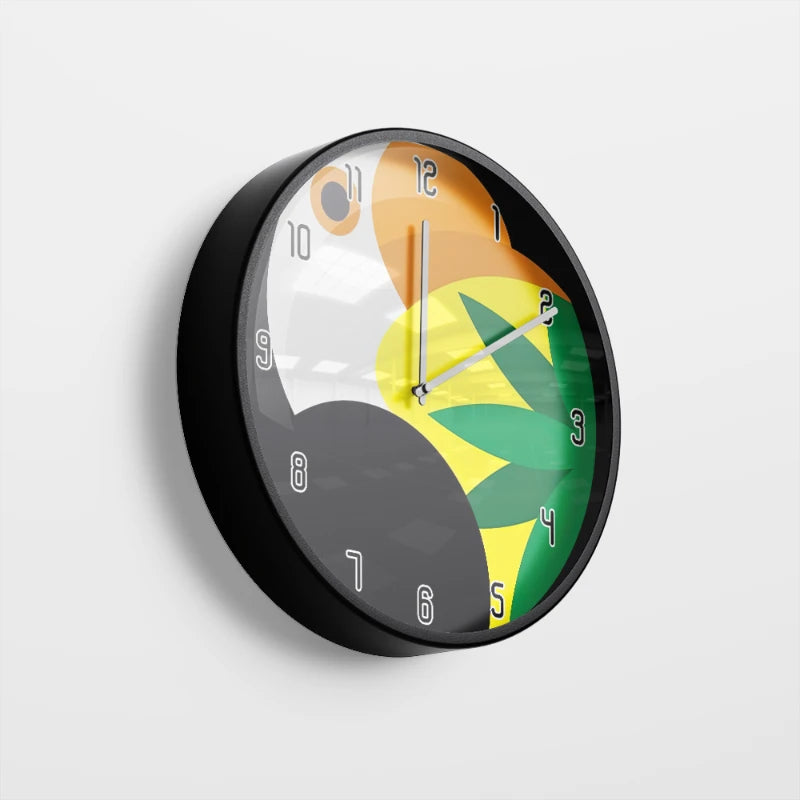 Cool Blue Geo Maze Wall Clock