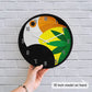 Cool Blue Geo Maze Wall Clock