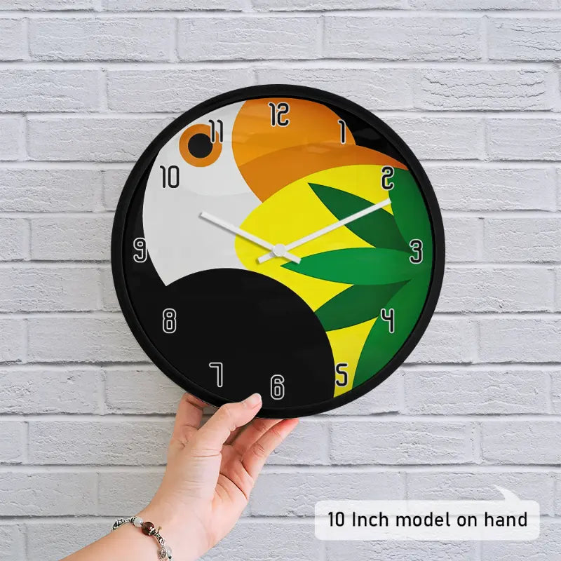 Cool Blue Geo Maze Wall Clock