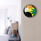 Cool Blue Geo Maze Wall Clock
