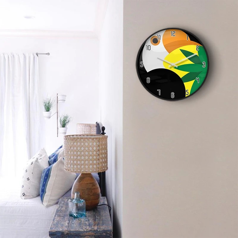 Cool Blue Geo Maze Wall Clock