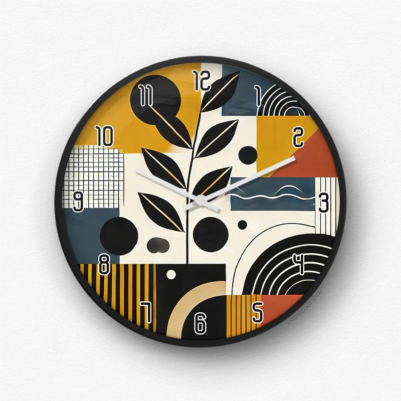 Colorful Memphis Style Wall Clock