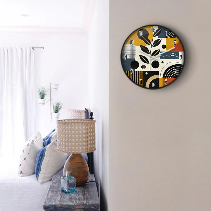 Colorful Memphis Style Wall Clock