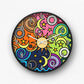 Abstract Pastel Botanical Wall Clock