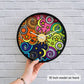 Abstract Pastel Botanical Wall Clock