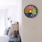 Abstract Pastel Botanical Wall Clock