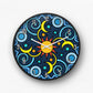 Tropical Leaves Pattern Wall Clock