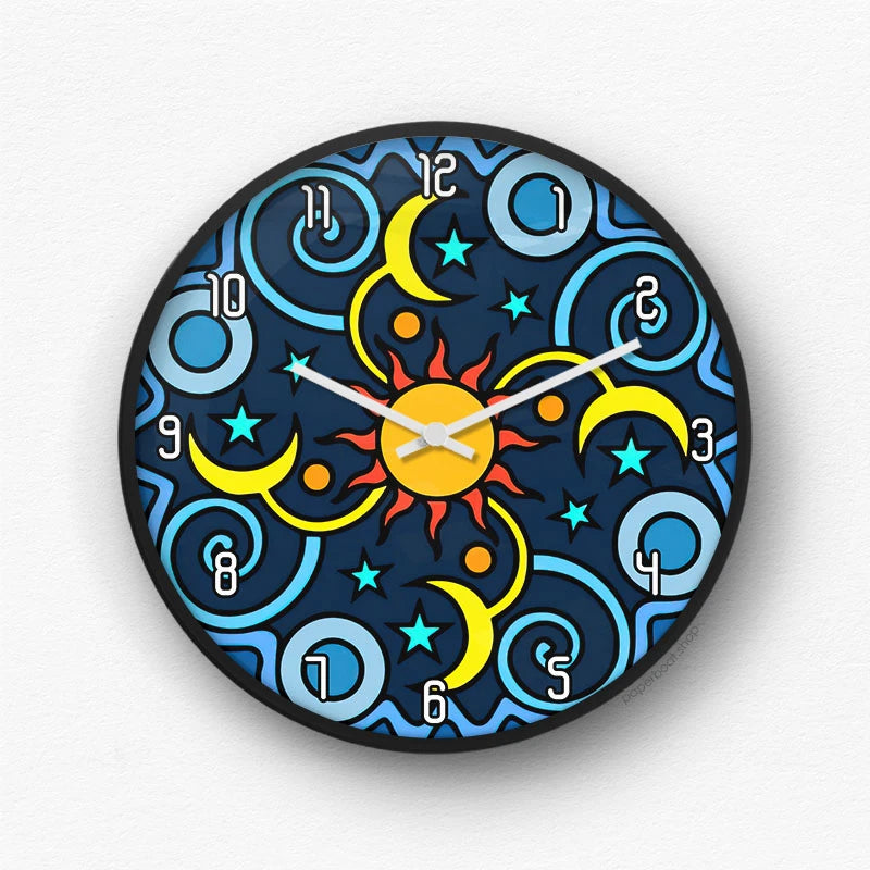 Tropical Leaves Pattern Wall Clock