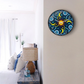 Tropical Leaves Pattern Wall Clock