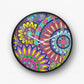 Delicate Floral Line Art Wall Clock