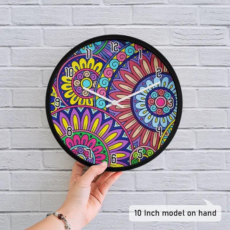 Delicate Floral Line Art Wall Clock