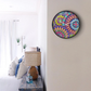 Delicate Floral Line Art Wall Clock