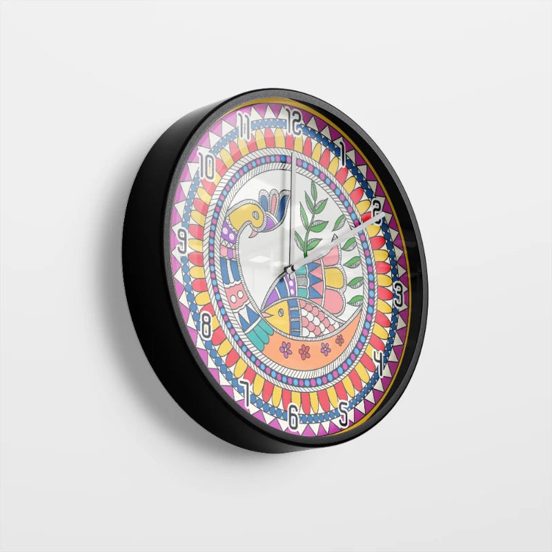 Colorful Wavy Landscape Wall Clock