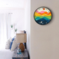 Colorful Wavy Landscape Wall Clock