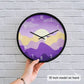 Purple Mountain Sunset Wall Clock