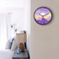 Purple Mountain Sunset Wall Clock