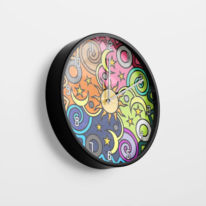 Colorful Citrus Slice Wall Clock