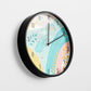 Boho Rainbow Leaf Wall Clock
