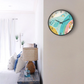 Boho Rainbow Leaf Wall Clock