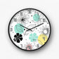 Minimalist Botanical Floral Wall Clock