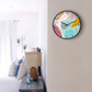 Abstract Tropical Leaves Wall Clock