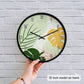 Green and Yellow Monstera Wall Clock