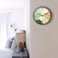 Green and Yellow Monstera Wall Clock
